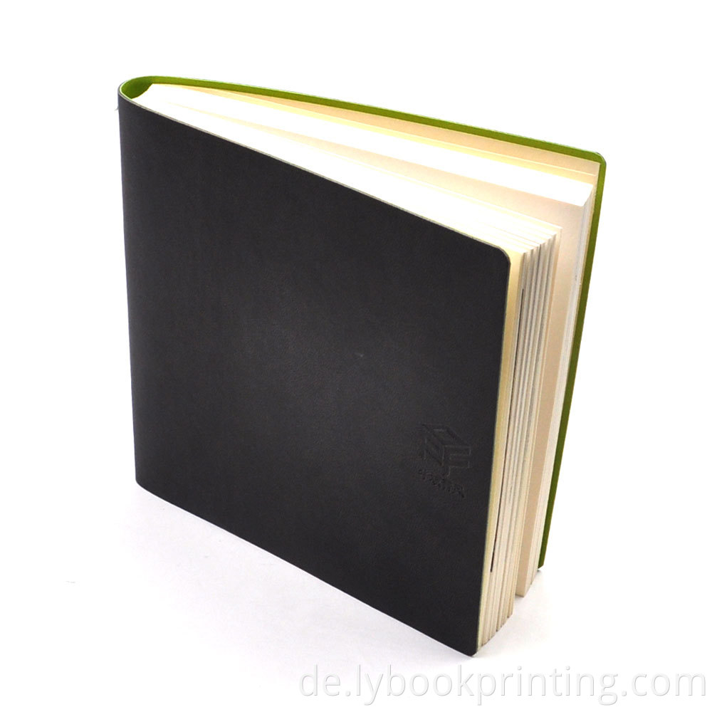 Benutzerdefinierte PU Leatherette Cover Notebook Softcover formelle Business -Style -Zeitschriften mit Papiertasche